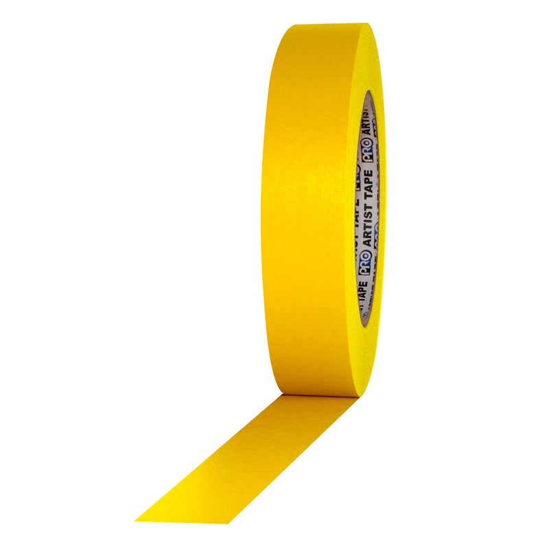 Pro Tapes ProTapes Artist Tape Flatback Printable Paper Board or Console Tape, 60 yds Length x 1"" Width, Yellow (Pack of 1) - Image 1